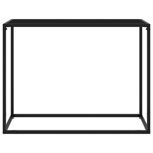 Konsolbord 100 × 35 × 75 cm i sort hærdet glas