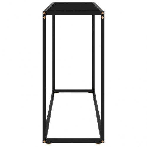 Konsolbord 100 × 35 × 75 cm i sort hærdet glas