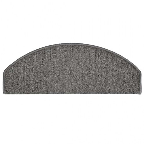Trappemåtter halvrunde 30 stk. 65 x 24 x 4 cm - grå og sort