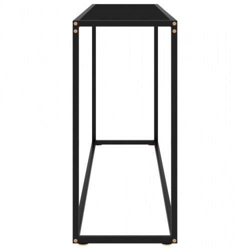 Konsolbord i sort hærdet glas - 120 × 35 × 75 cm