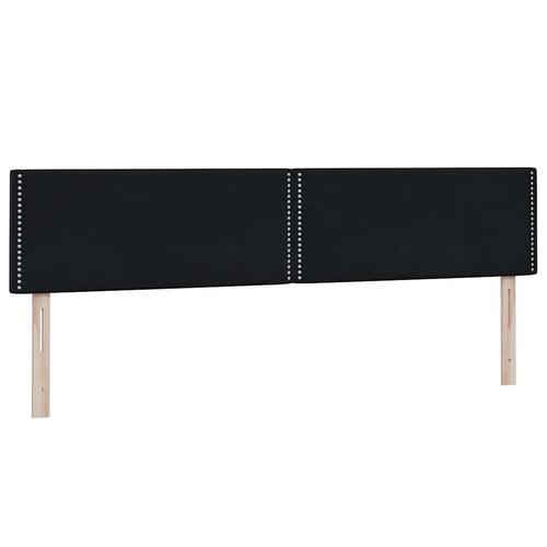 Kontinentalseng med madras sort 180x220 cm fløjl