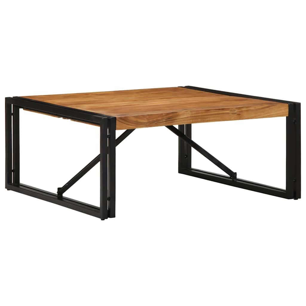 Sofabord Massivt Genbrugstræ Flerfarvet - Massivt akacietræ / 80 x 80 x 35 cm
