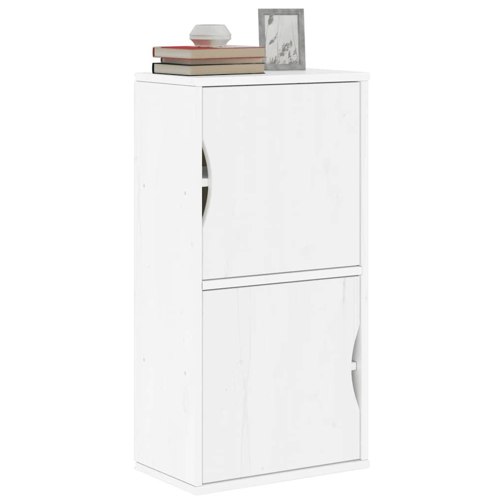 vidaXL sideskab ODDA 40x24x79 cm massivt fyrretræ hvid