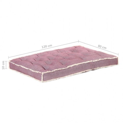 Hynde til pallesofa 120x80x10 cm bordeauxfarvet