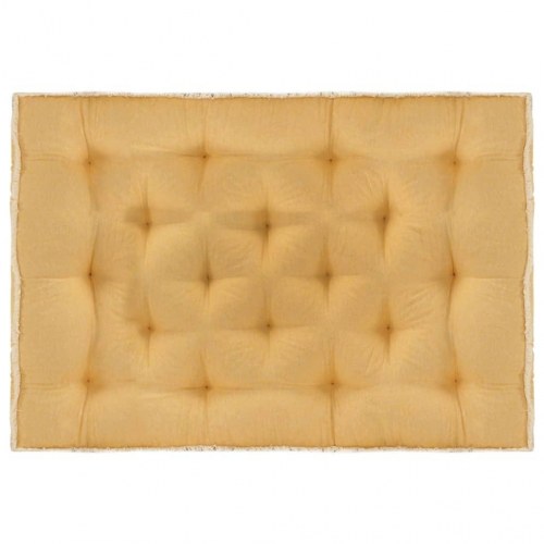 Hynde til pallesofa 120x80x10 cm gul