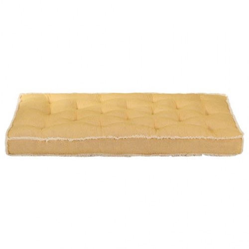 Hynde til pallesofa 120x80x10 cm gul