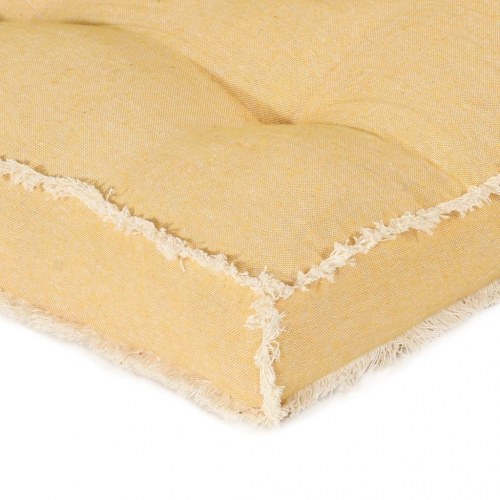 Hynde til pallesofa 120x80x10 cm gul