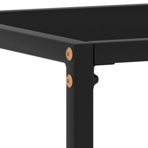 Konsolbord i sort - hærdet glas og stål, 80 × 35 × 75 cm