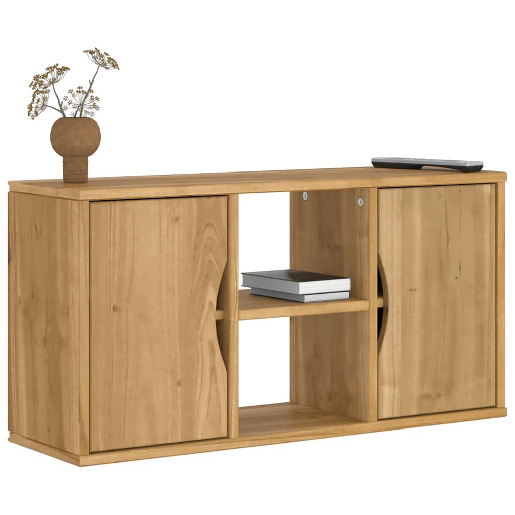 Tv-Skab Odda 79X24X40 Cm Massivt Fyrretræ - briwb / med døre