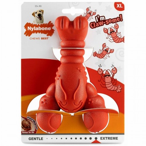 Nylabone hundebidering - Rød, Beef-smag, XL