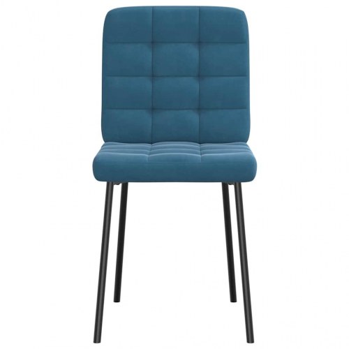 Spisebordsstole 6 stk. velour blå
