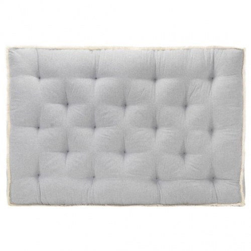 Hynde til pallesofa 120×80×10 cm - grå bomuld med frynser