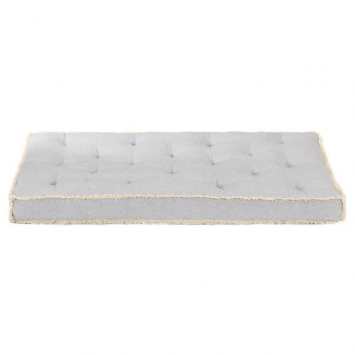 Hynde til pallesofa 120×80×10 cm - grå bomuld med frynser