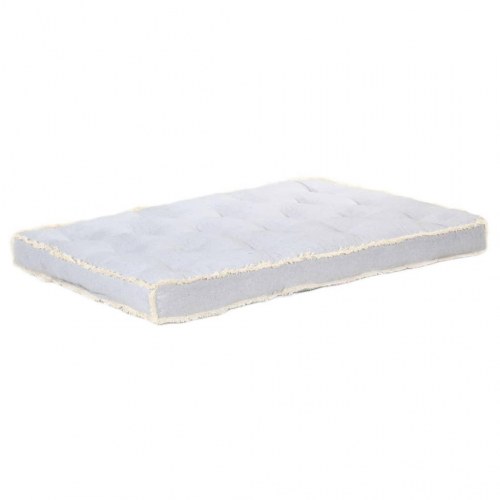 Hynde til pallesofa 120×80×10 cm - grå bomuld med frynser