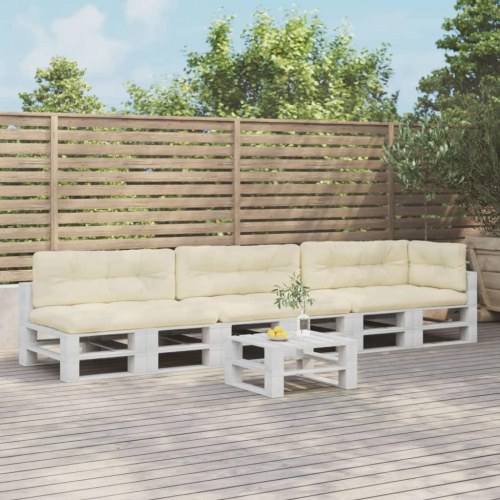 Pallehynder 7 stk. stof cremefarvet