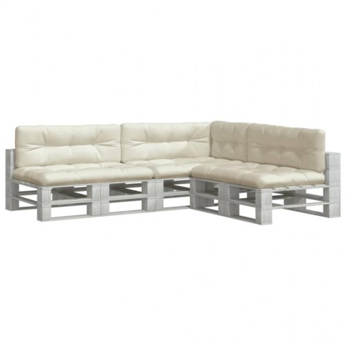 Pallehynder 7 stk. stof cremefarvet