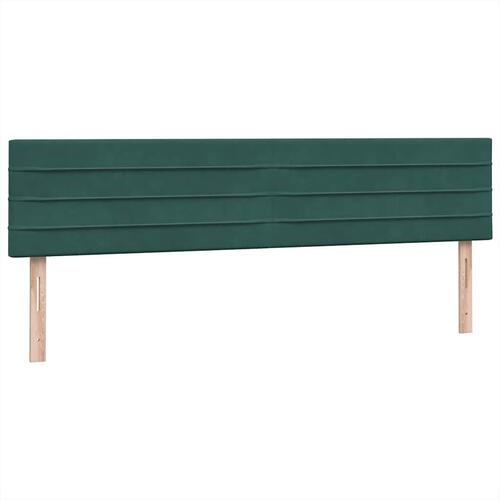 Kontinentalseng 200x220 cm fløjl mørkegrøn