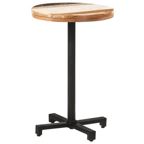 Bistrobord Ø50 x 75 cm - rundt spisebord i massivt genbrugstræ
