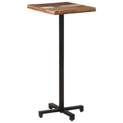 Bistrobord 50x50x110 cm firkantet massivt genbrugstræ
