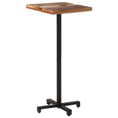 Bistrobord 50x50x110 cm firkantet massivt genbrugstræ