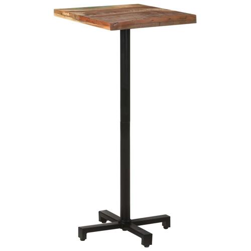 Bistrobord 50x50x110 cm firkantet massivt genbrugstræ