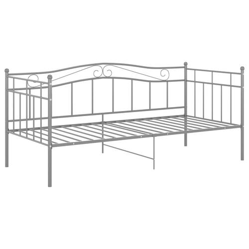 Sengestel til udtræksseng 90x200 cm metal grå