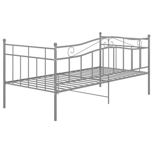 Sengestel til udtræksseng 90x200 cm metal grå
