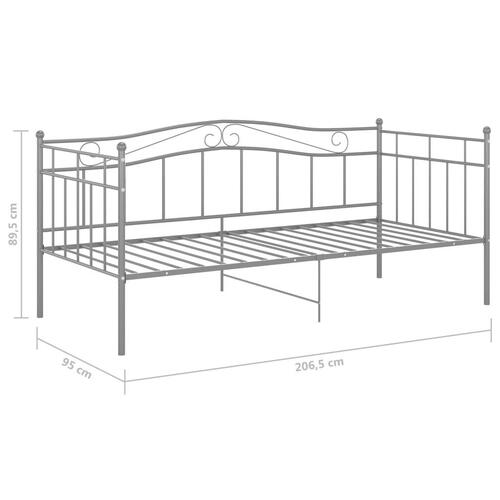 Sengestel til udtræksseng 90x200 cm metal grå