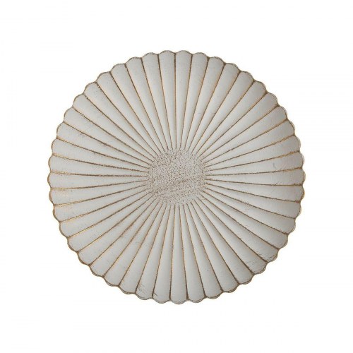 Versa Shell borddekoration - hvid, MDF/træ, ca. 3 cm