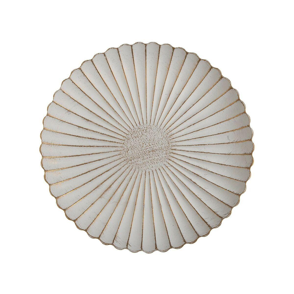 Versa Shell borddekoration - hvid, MDF/træ, ca. 3 cm