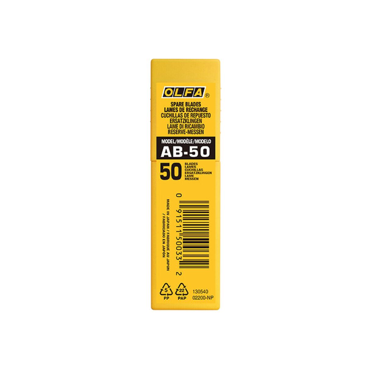 Olfa cutterblade AB-50 - reserveblade (50 stk.)