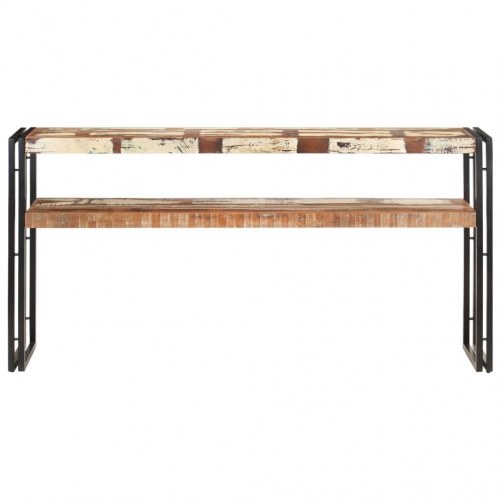 Konsolbord 150x30x75 cm massivt genbrugstræ