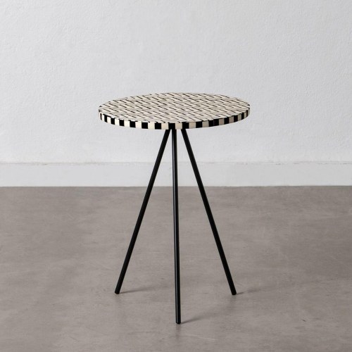 Sofabord Hvid Sort 38 x 38 x 50 cm