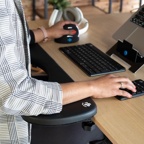 Armlæn til bord - R-Go RGOARMC, sort