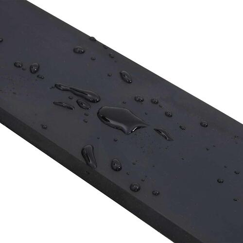 Gummikant til sneplov 180x10x1 cm sort