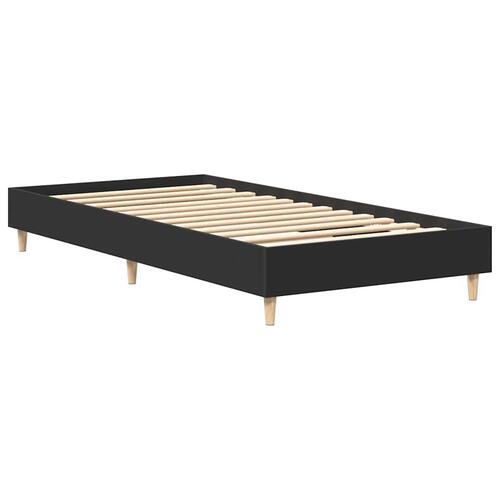 Sengestel uden madras 75x190 cm konstrueret træ sort