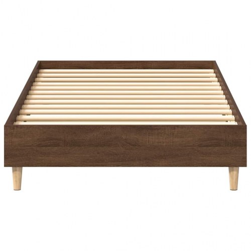 Sengestel 90x200 cm i konstrueret træ - brun eg