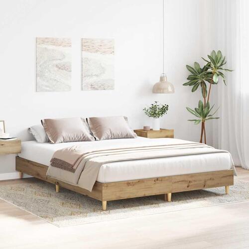 Sengestel uden madras 90x200 cm konstrueret træ kunsteg