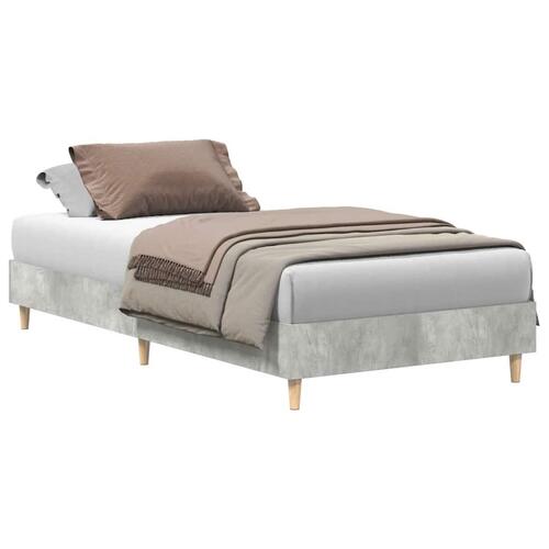 Sengestel uden madras 75x190 cm konstrueret træ betongrå