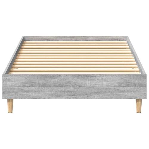 Sengeramme uden madras 100x200 cm konstrueret træ grå sonoma-eg