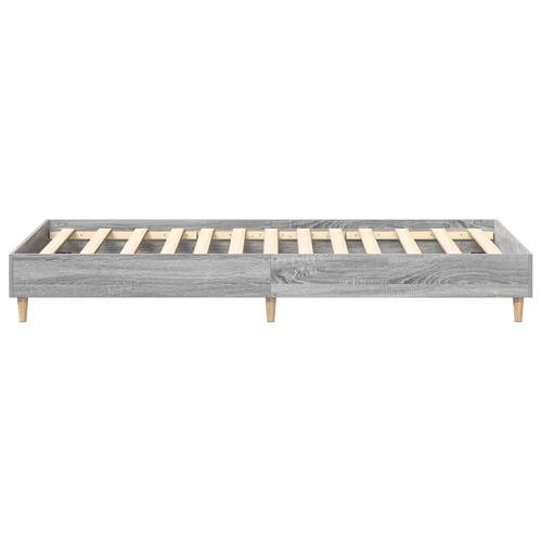 Sengeramme uden madras 100x200 cm konstrueret træ grå sonoma-eg