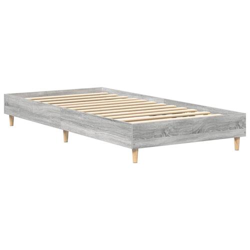 Sengeramme uden madras 100x200 cm konstrueret træ grå sonoma-eg