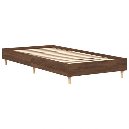 Sengestel 75x190 cm - brunt egetræ