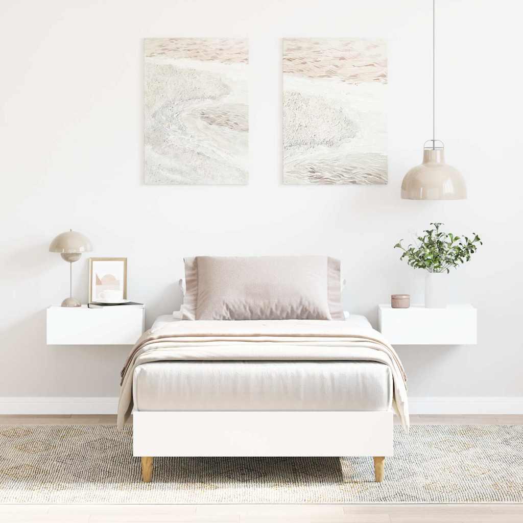 Sengestel uden madras 90x190 cm konstrueret træ hvid