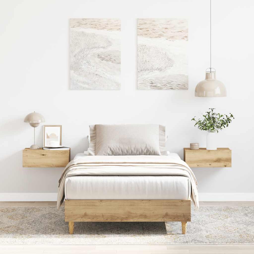 Sengestel uden madras 90x190 cm konstrueret træ kunsteg
