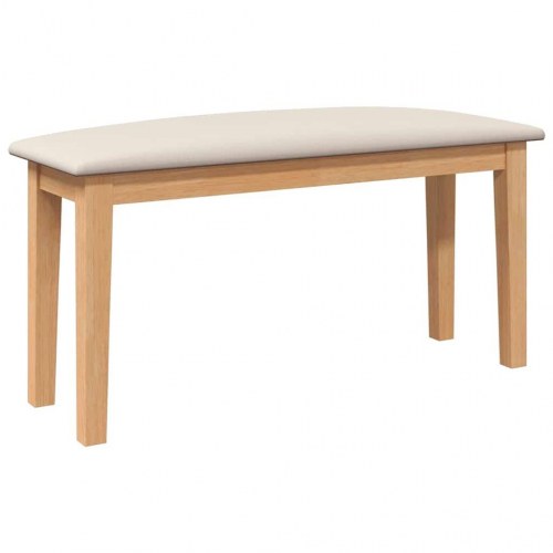 Bænk 90 cm massivt gummitræ