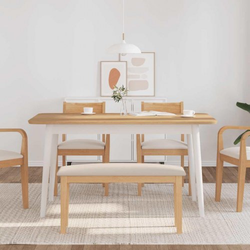 Bænk 90 cm massivt gummitræ
