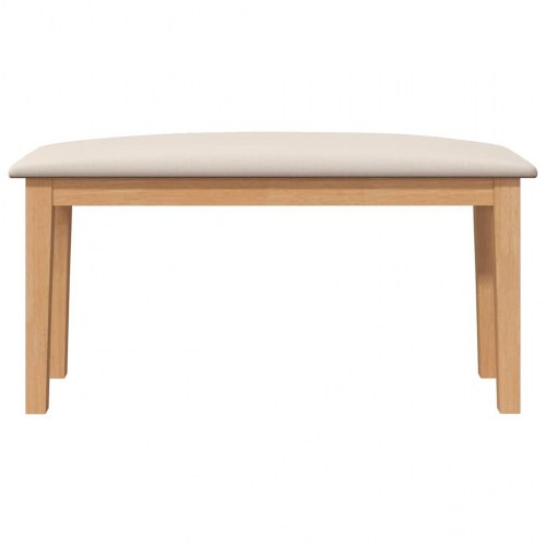 Bænk 90 cm massivt gummitræ