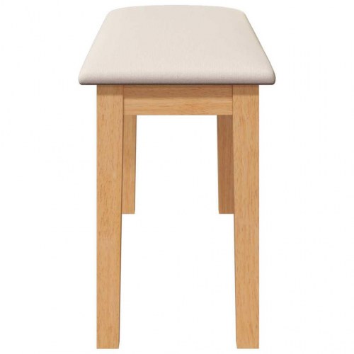 Bænk 90 cm massivt gummitræ