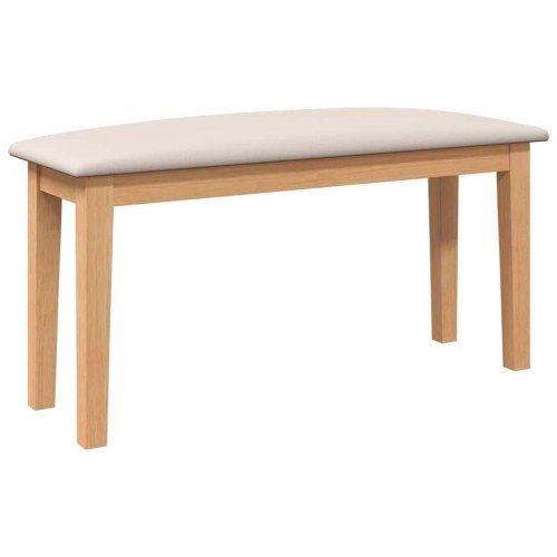 Bænk 90 cm massivt gummitræ